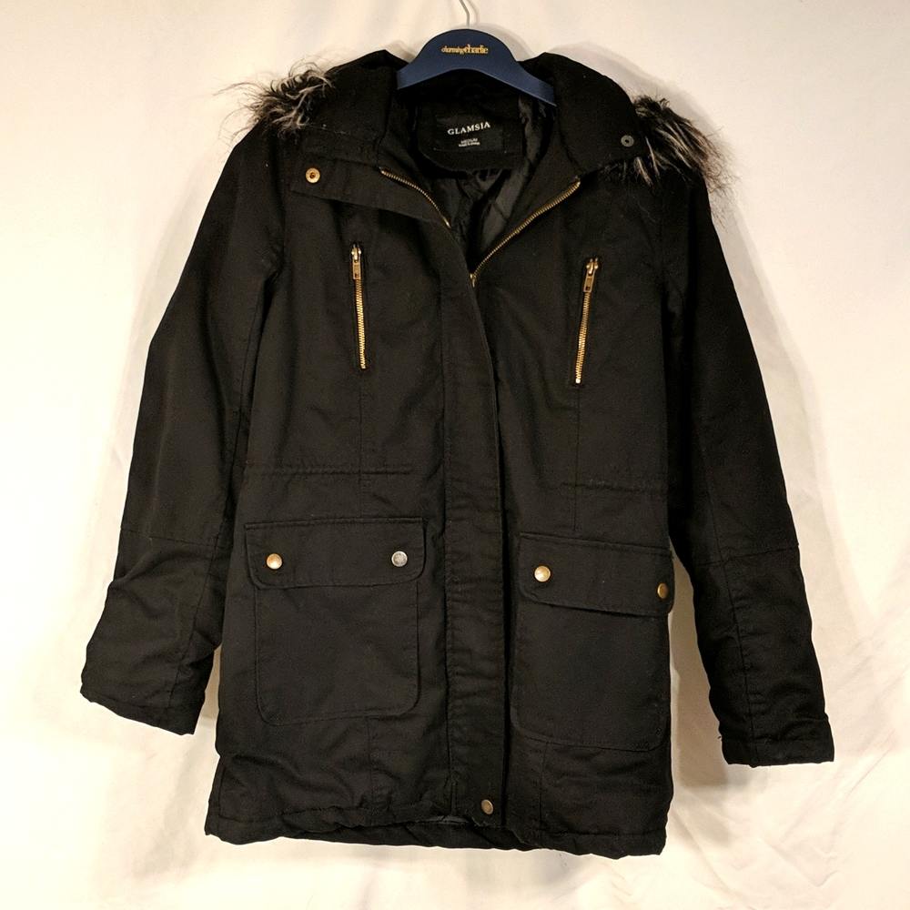 Faux Fur Hood Winter Coat